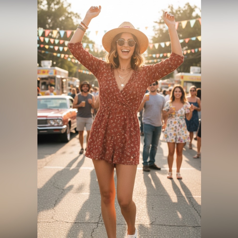 American Eagle Summer Romper Shorts Playsuit
